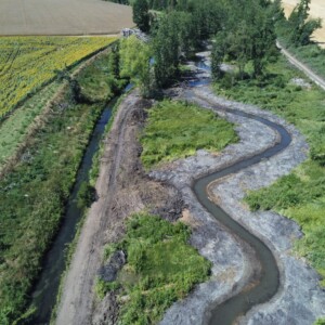 13/07 : vue aérienne du nouveau lit